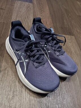 Asics Gel-Nimbus 27 Womens Sz 6.5 Indigo Fog Grey Running Sneakers